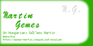 martin gemes business card